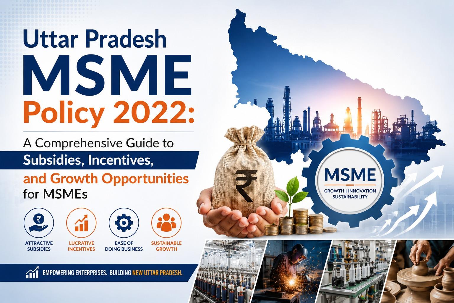 Uttar Pradesh MSME Policy 2022: A Comprehensive Guide to Subsidies, Incentives, and Growth Opportunities for MSMEs